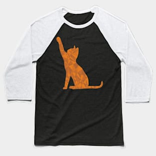 Cat-Abstract Triangle Baseball T-Shirt